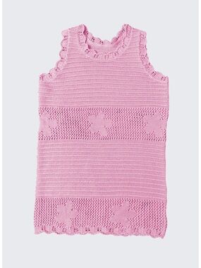 Limeapple Floral Pink Crochet Coverup